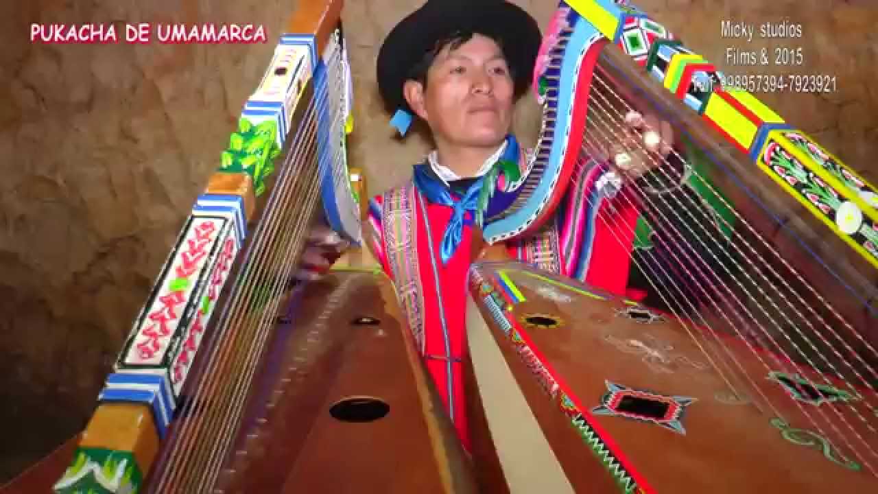 Pukacha de Umamarca.dando catedra como se toca toril  con 2 arpas.