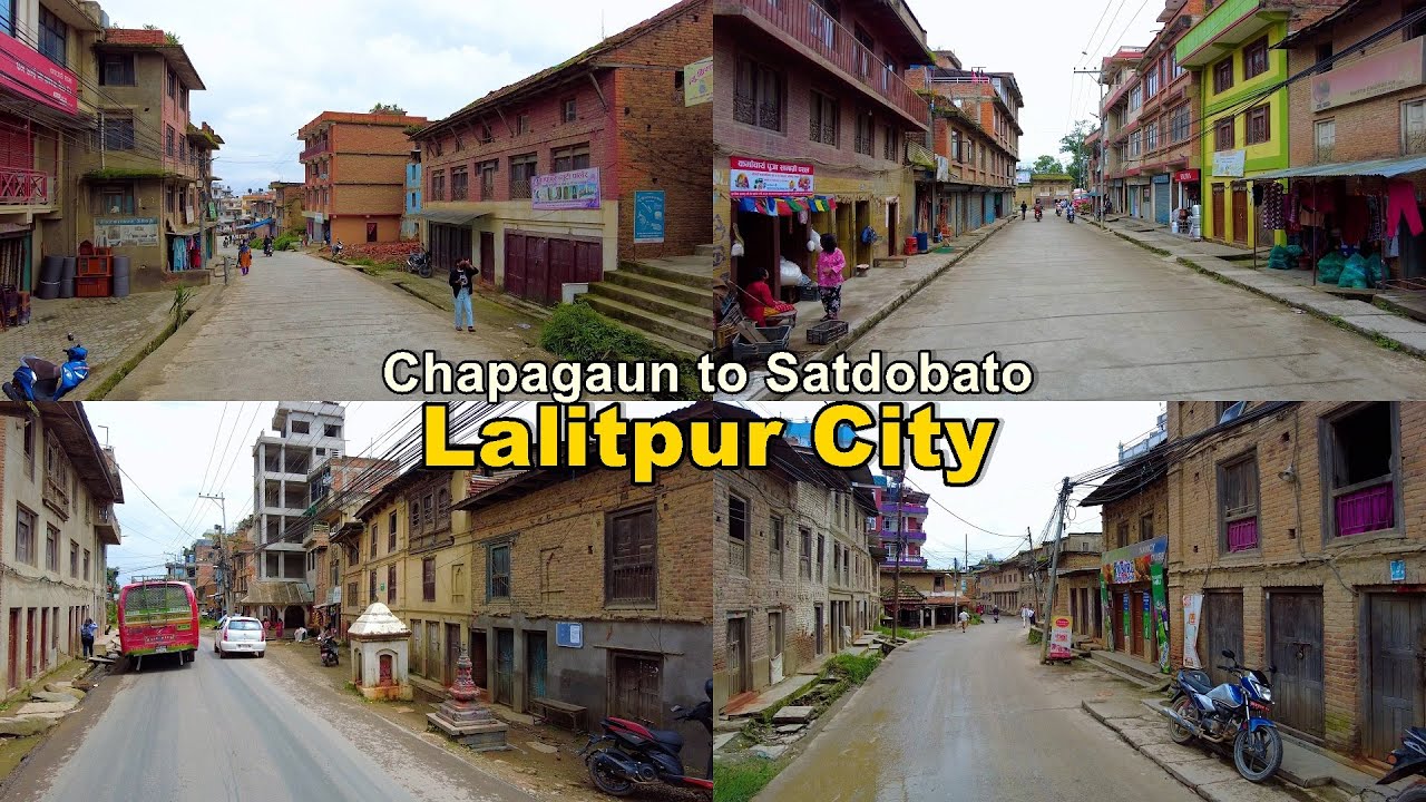 Chapagaun - Thecho - Sunakothi - Satdobato Ride Morning - 4k Lalitpur City, July 2023