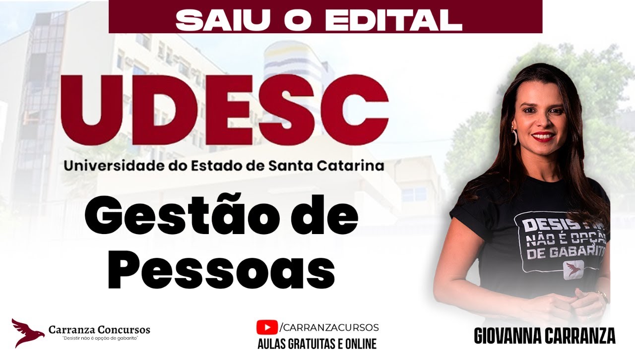 Concurso UDESC | Gestão de Pessoas | Administração Pública para Prova