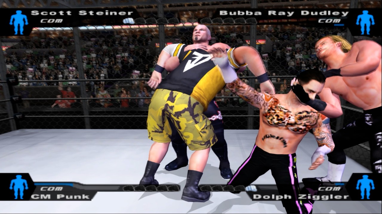 🔥 Fatal 4-Way Hell In A Cell | Scott Steiner Vs Bubba Ray Dudley Vs CM Punk Vs Dolph Ziggler 💥