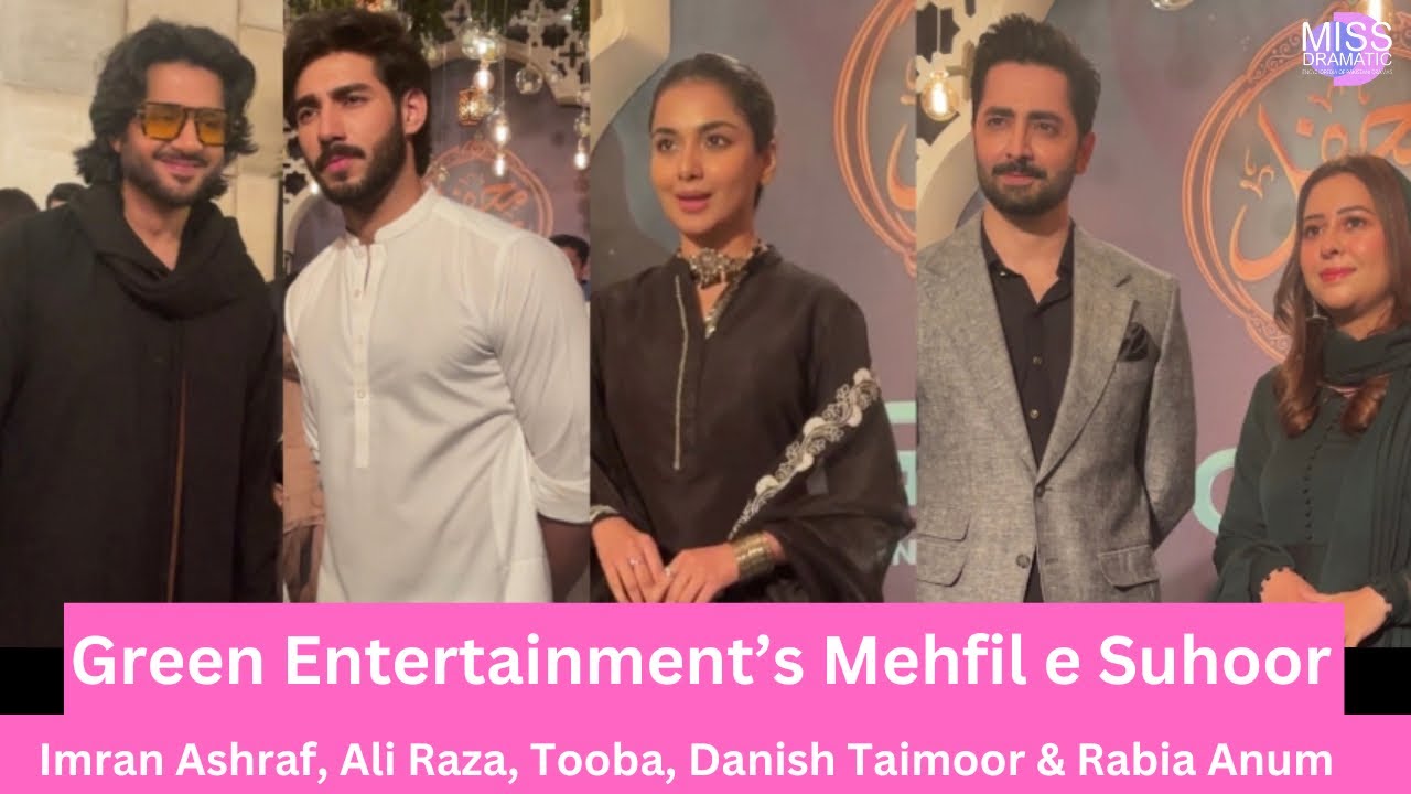 Imran Ashraf, Ali Raza, Tooba, Danish Taimoor & Rabia Anum at Green TV Mehfil e Suhoor