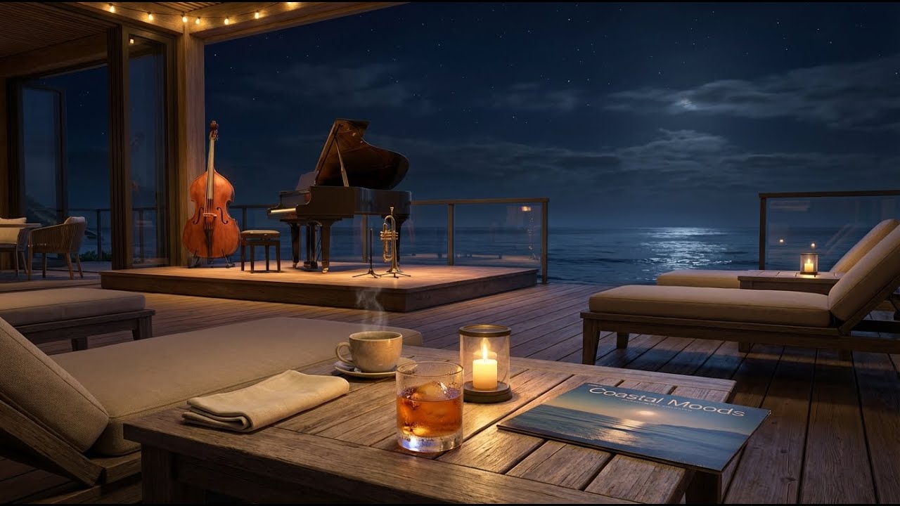 Seaside Jazz Lounge at Night 🌙 Ocean Waves & Smooth Jazz Ambience
Midnight Seaside Jazz Lounge | Oc