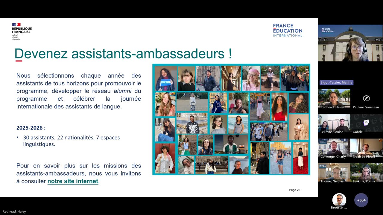 Visio d'informations - Devenir assistant de langue française à l'étranger (18 novembre 2025)
