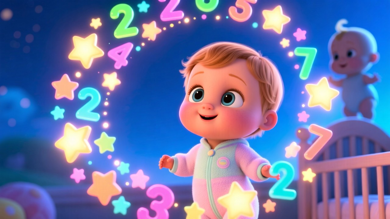 Считаем 123 волшебные звёздочки ✨ | Учим цифры песенкой для детей | Считаем и поём вместе