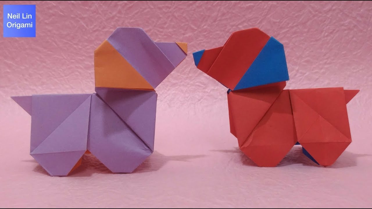 оригами собака / как сделать оригами собаку
