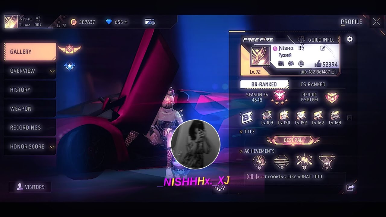 PROFILE 🗿🔥| FF PROFILE TREND | XML + CLIP ❤✨ | NEW TREND 💫💯💖! - | FF EDIT&nbsp;