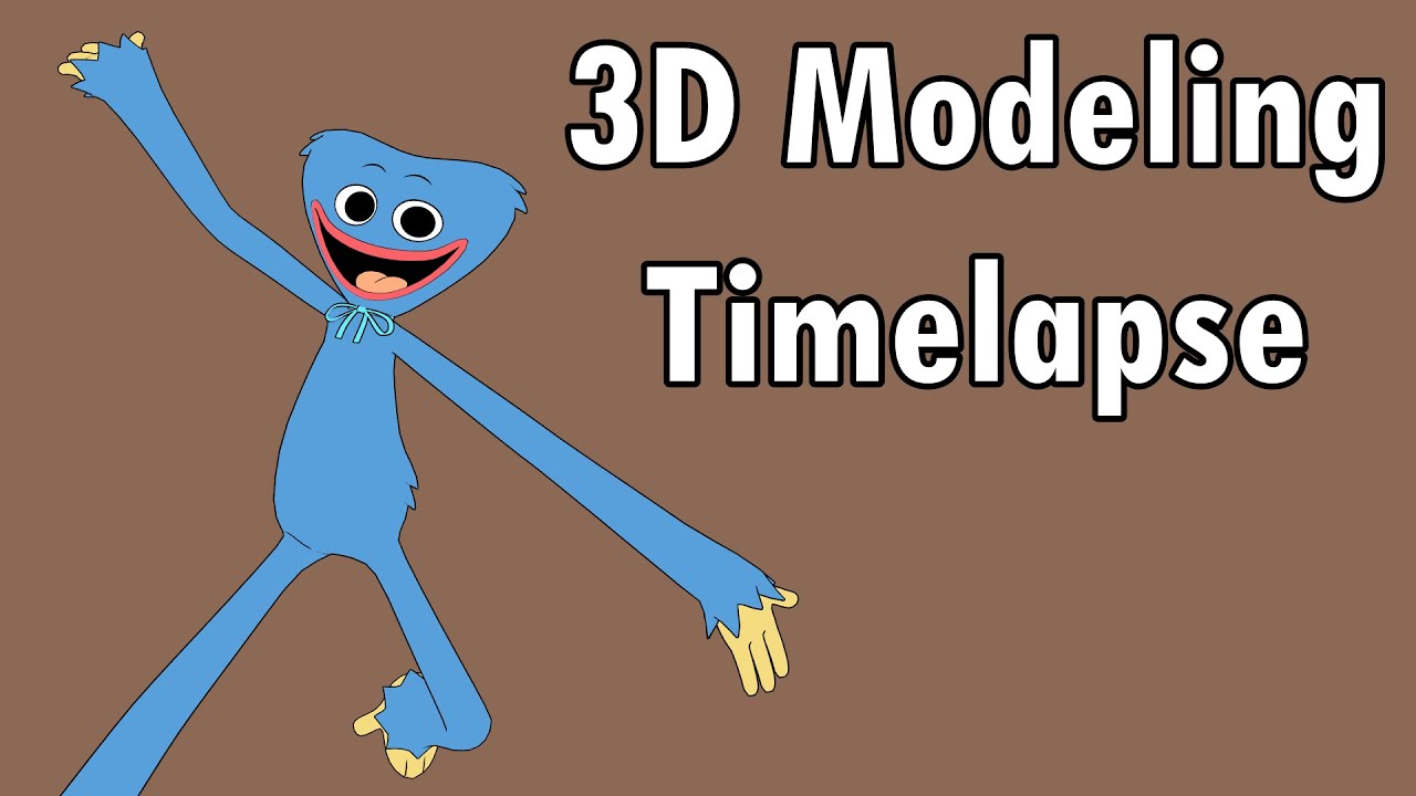 Poppy Playtime - Huggy Wuggy 3D Modeling Timelapse