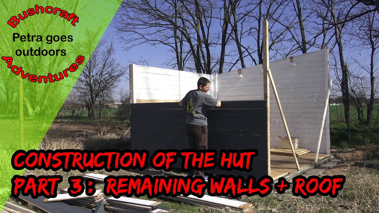 Can a woman build a 3 x 3 m garden house alone? - Part 3: Remaining Walls and The Roof