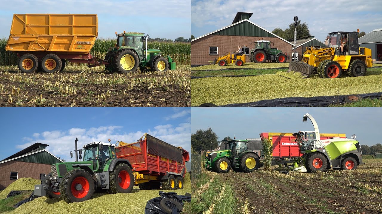 Mais hakselen en inkuilen bij Smelt door loonbedrijven Engberts, Bokdam en Beverdam Machinery (2023)