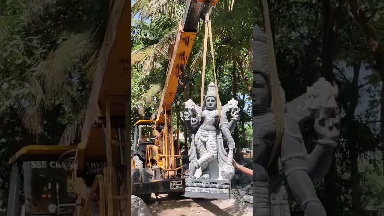 Our Granite Work-Lord Dwarapalaka Statue 8ft shipping to Hyderabad # GS Creative Design-Mamallapuram