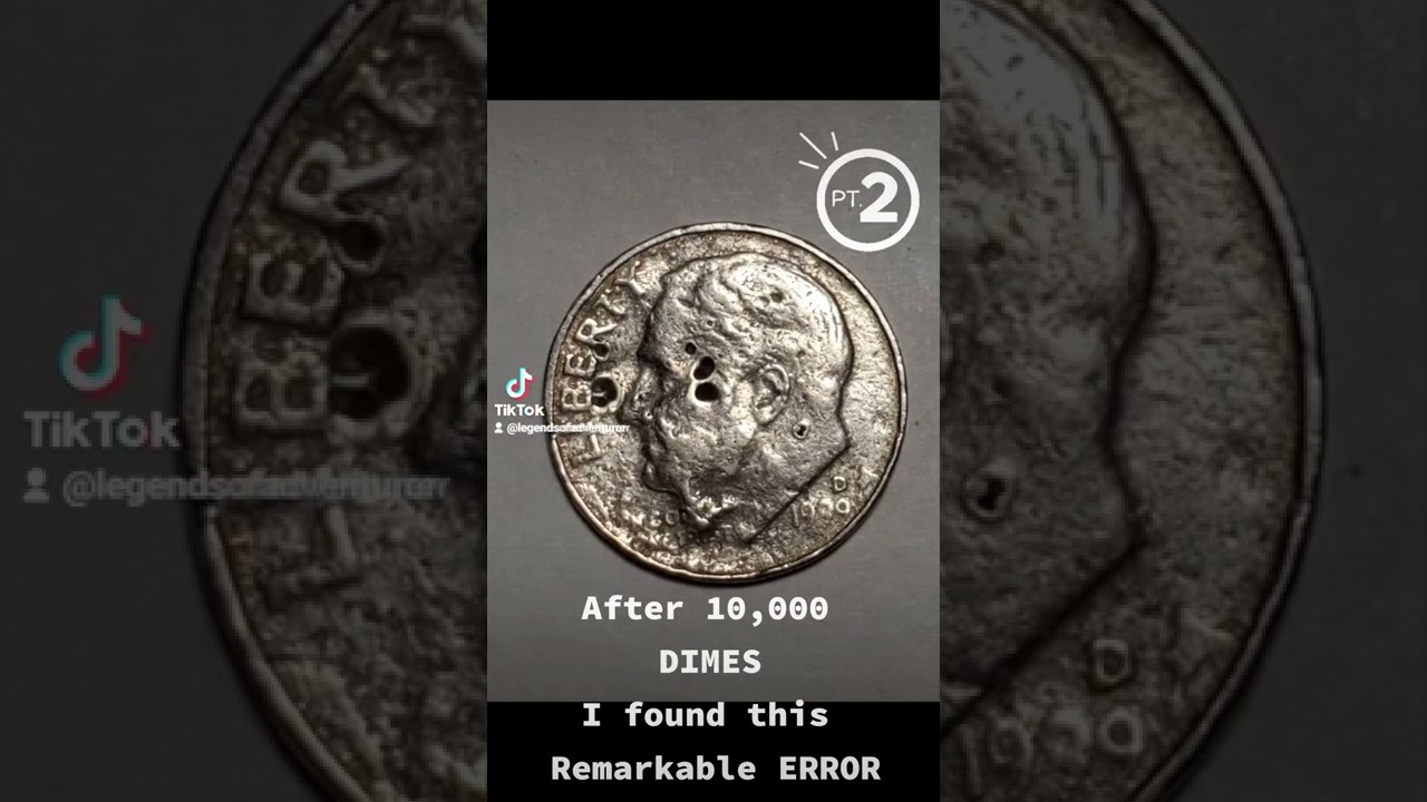 After searching 10,000 dimes I found this remarkable ERROR coin.