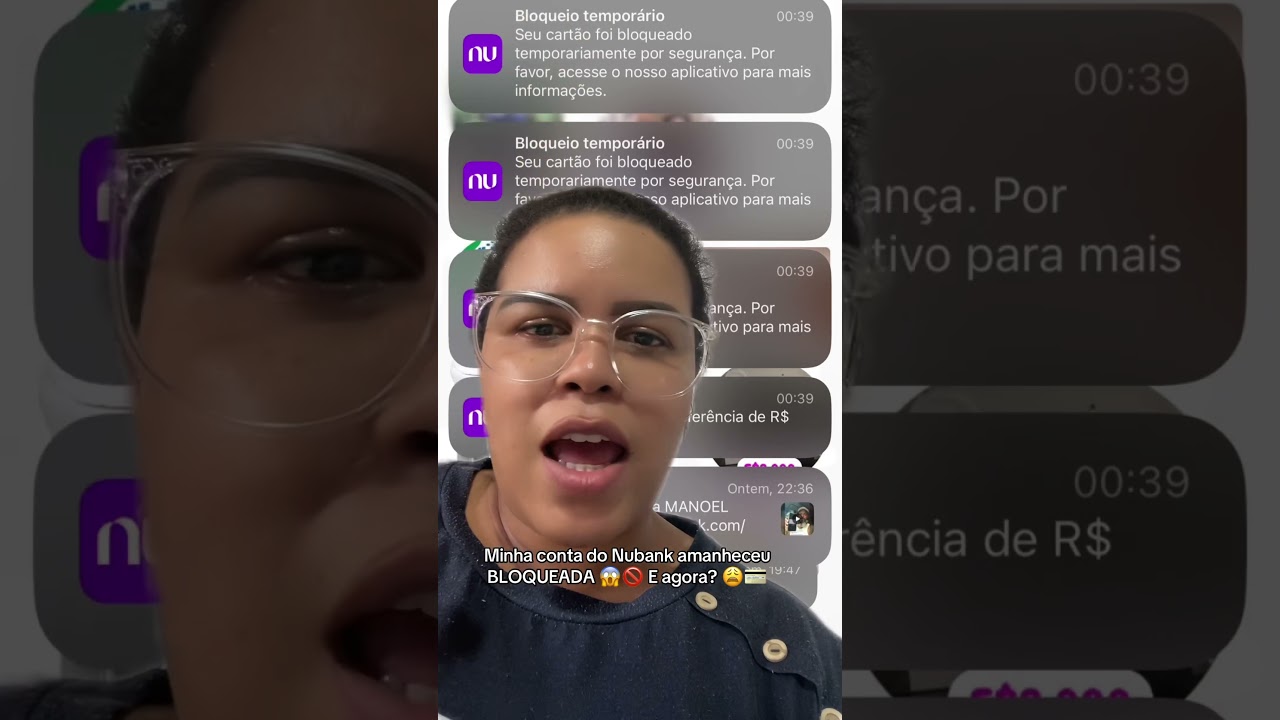 Minha conta do Nubank amanheceu BLOQUEADA 😱🚫 E agora? 😩💳