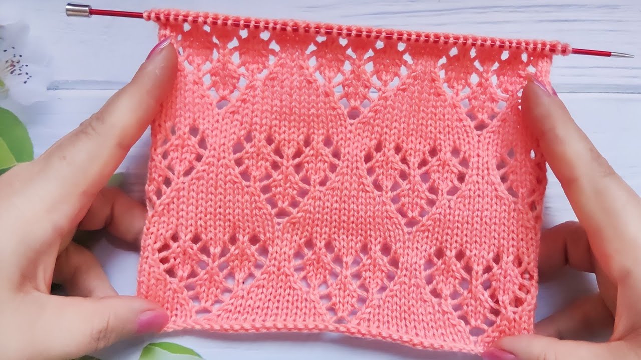 Lace Hearts Stitch | Ajour-Herzmuster stricken | Punto Cuori Traforati | Punto Corazones Calados