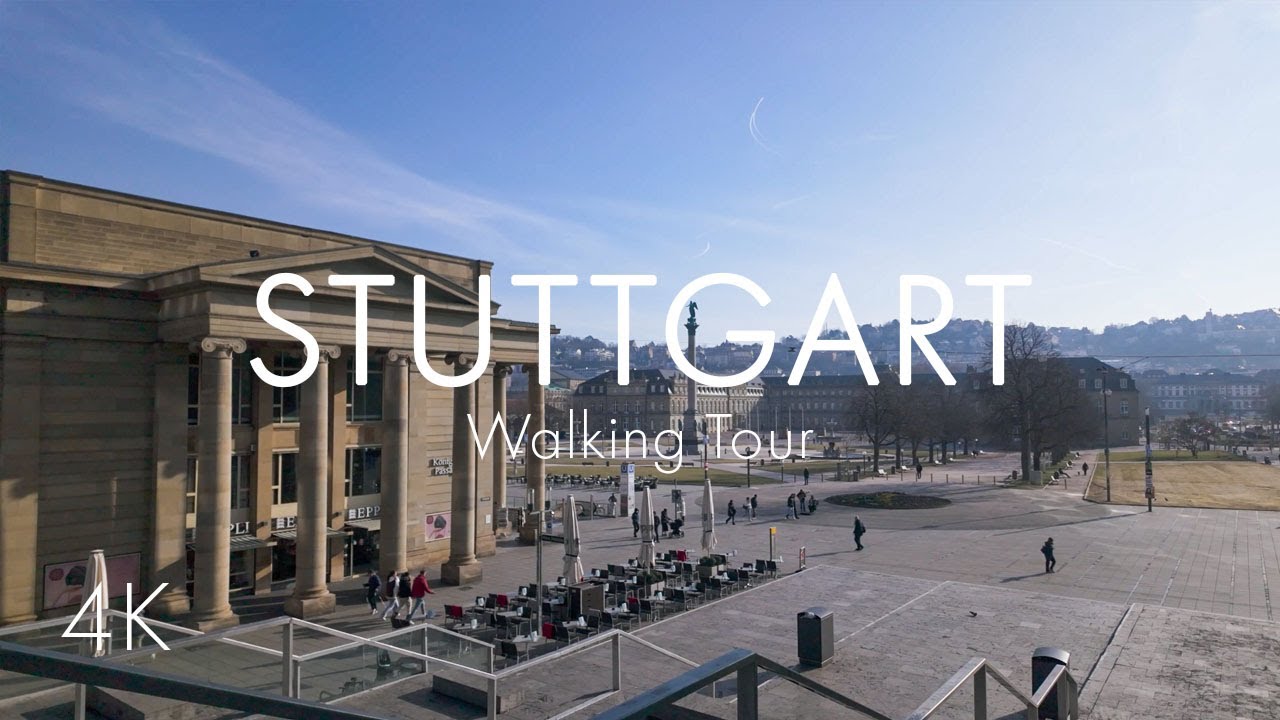 Stuttgart | City Center | Walking Tour | 4K
