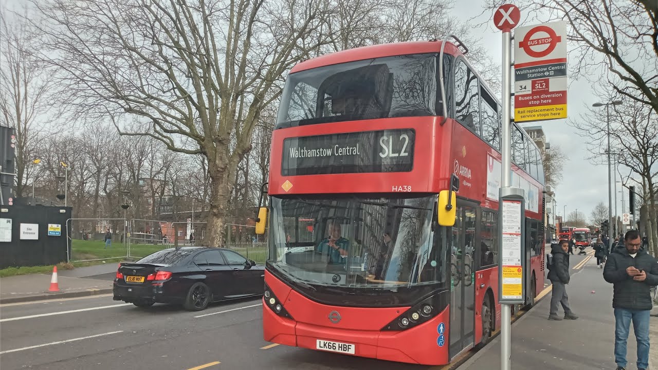 Full Route Visual | Superloop Route SL2 North Woolwich - Walthamstow Central | HA40/38 LK66 HBH/HBF