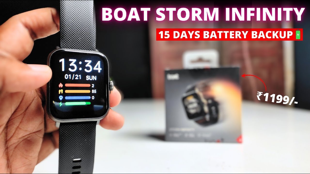 boAt Storm Infinity Smartwatch Review🔥- 15 Days Battery Backup🔋1.83