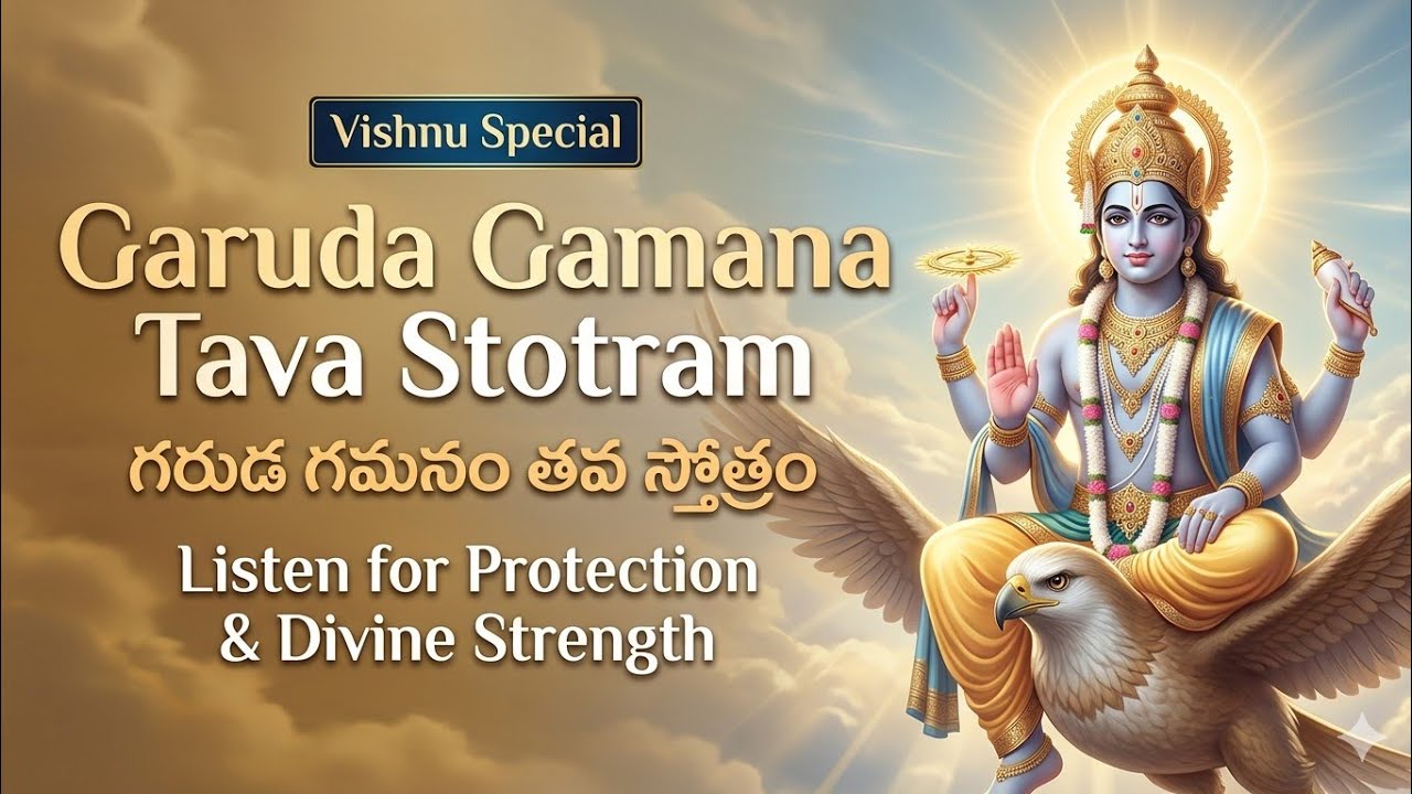 ఒకసారి అయినా జీవితంలో వినాల్సిన స్తోత్రం | Garuda Gamana Tava Stotram | Powerful Vishnu Divine Chant