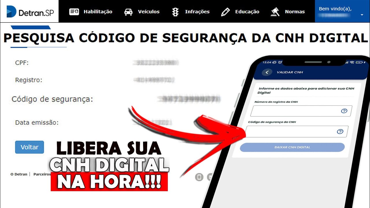 COMO CONSULTAR O CÓDIGO DE SEGURANÇA DA CNH DIGITAL SEM TER A CNH FÍSICA EM MÃOS