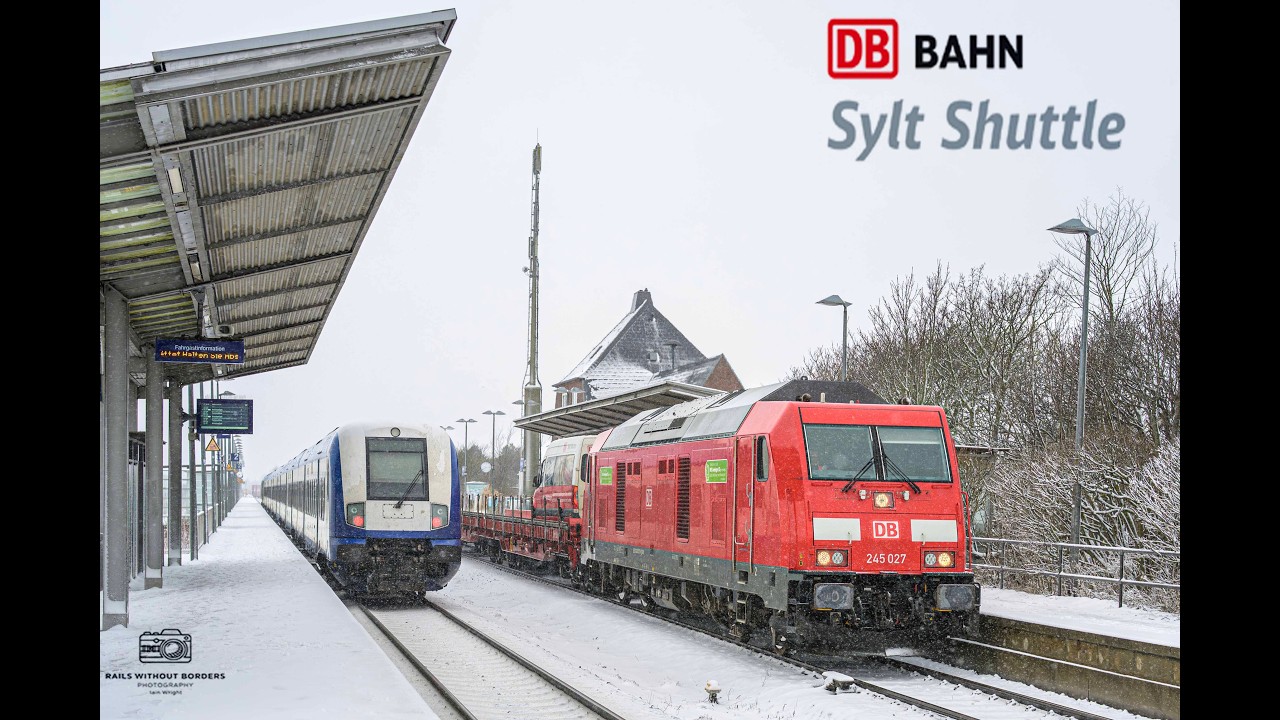 🇩🇪 TRAINS TO THE EDGE OF GERMANY! | DB AutoZug on Sylt | 245.027 at Keitum 12.02.2026 🌊🚆