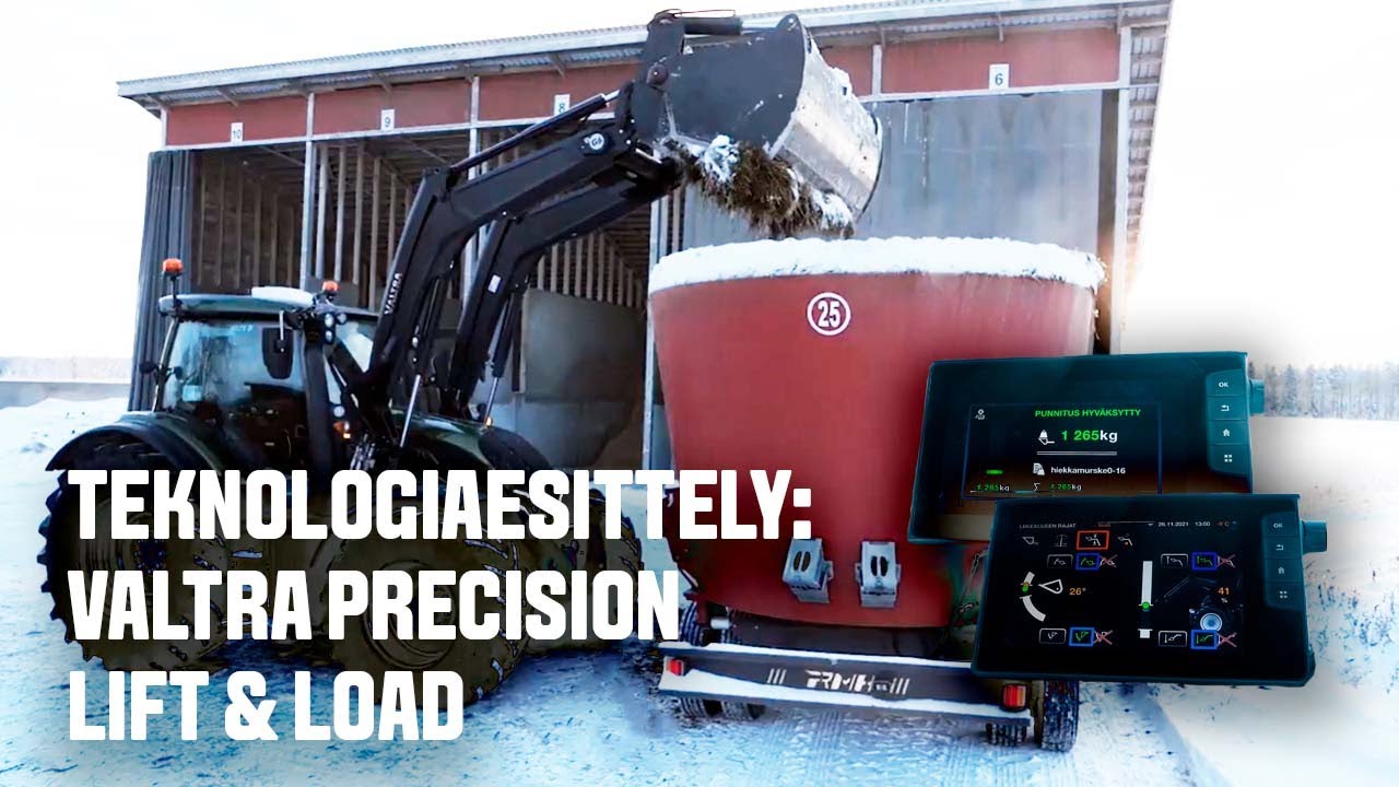 TEKNOLOGIAESITTELY - Valtra Precision Lift & Load punnitusjärjestelmä