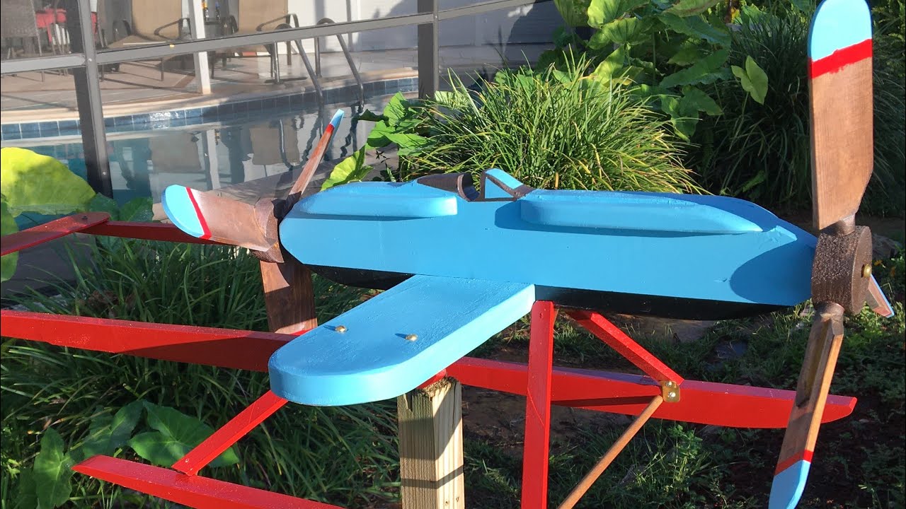 Whirligig - two propeller Racing Seaplane Whirligig Wind Spinner DiY Savoia Marchetti S.65 Airplane