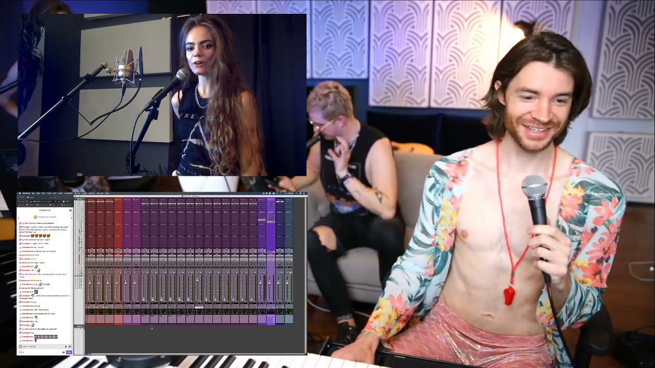 BTS studio recording a Ke$ha inspired DANCE SONG! --