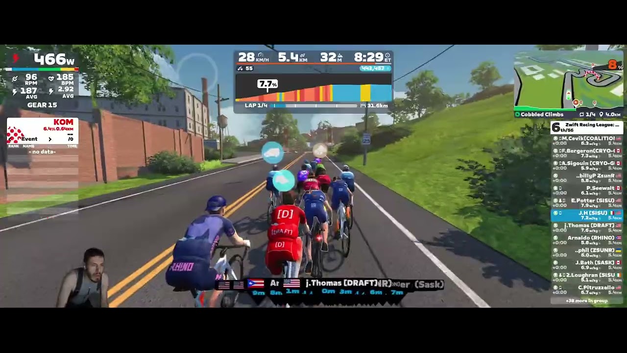 [BDev Indigo] Zwift Racing League Round 3 Race 5 - Cobbled Climbs - w/ SISU Dunnock