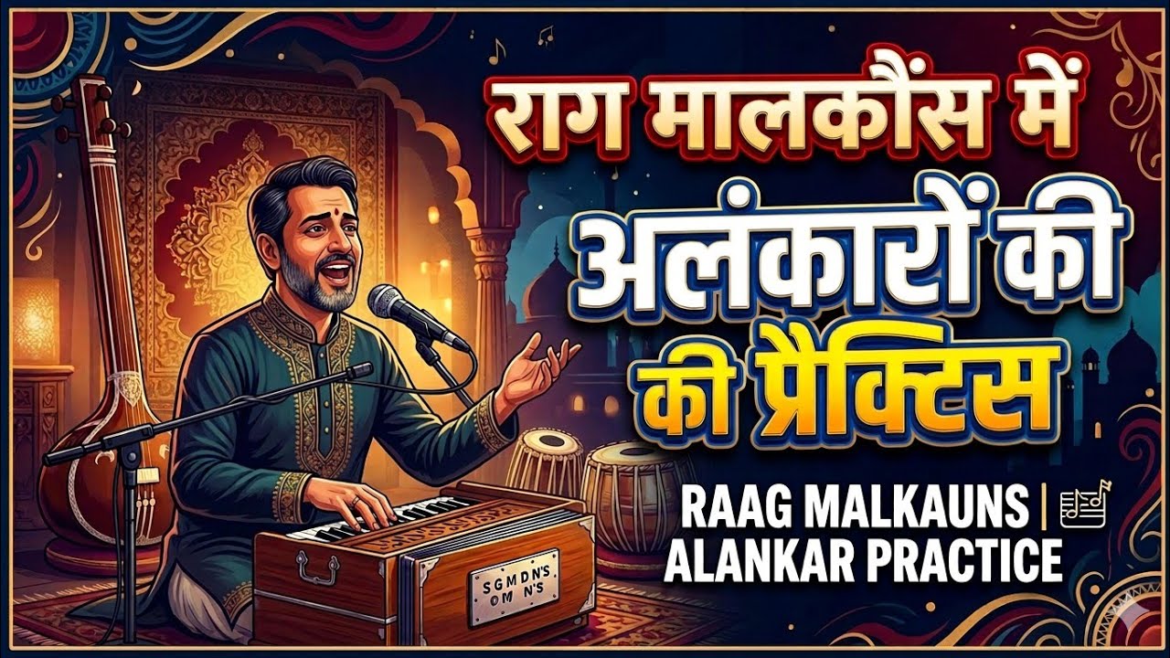 राग मालकौंस बेस्ट अलंकार रियाज ।। How to play raag malkauns alankar on harmonium 