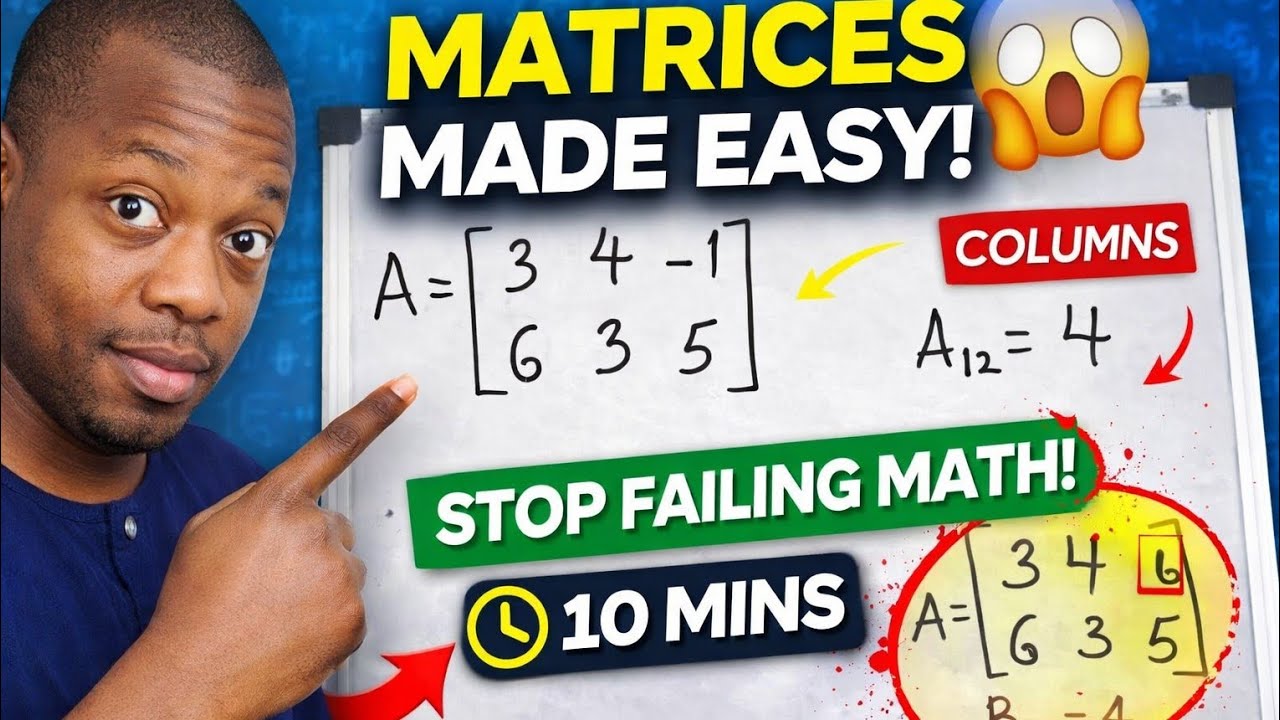 “Matrices Made EASY! 🚀 Learn in 10 Minutes (Stop Failing Maths!)”