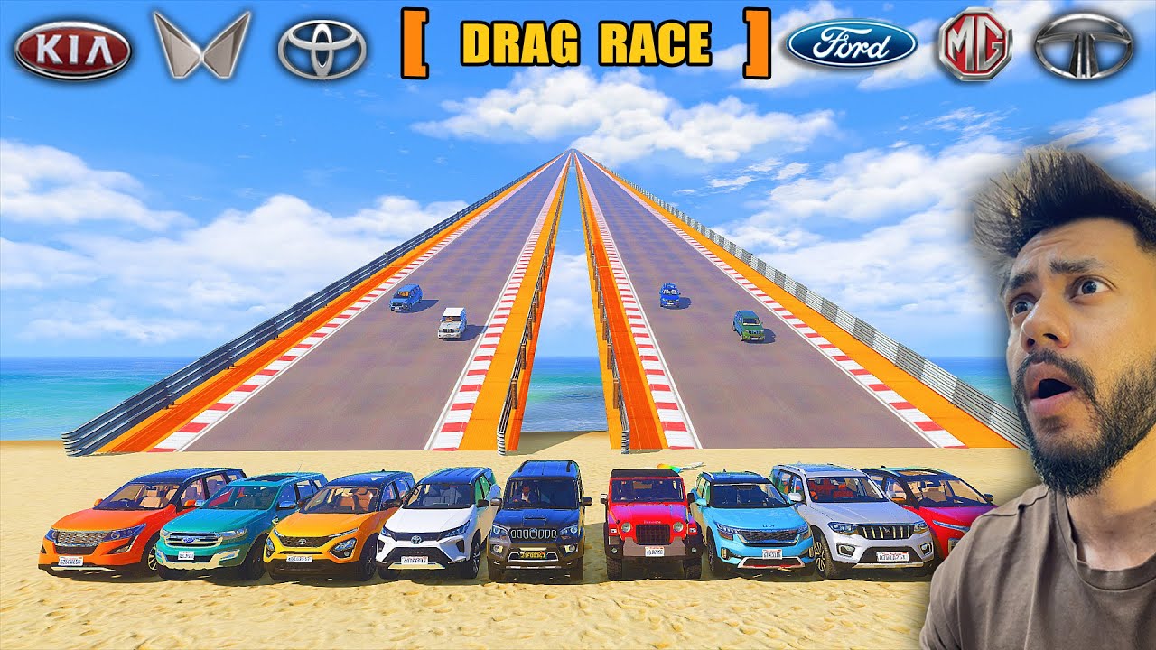 EXTREME DRAG RACE🏁 WITH TOP INDIAN SUV'S 😱| GTA 5 ABHISHEKKZ GAMING
