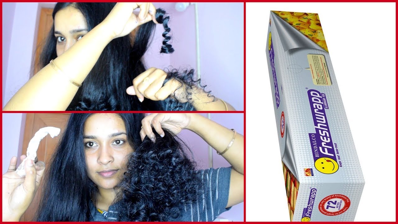 how to curl hair with kitchen foil/aluminium foil curl