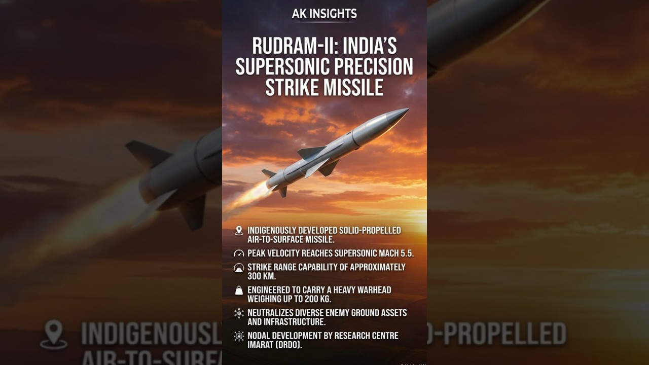 RudraM II Tactical Missile #appsc #currentaffairs #viral #trending #defence #technology #upsc