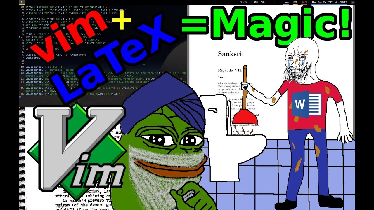 vim and LaTeX do Ancient Rig Veda Wisdom together!