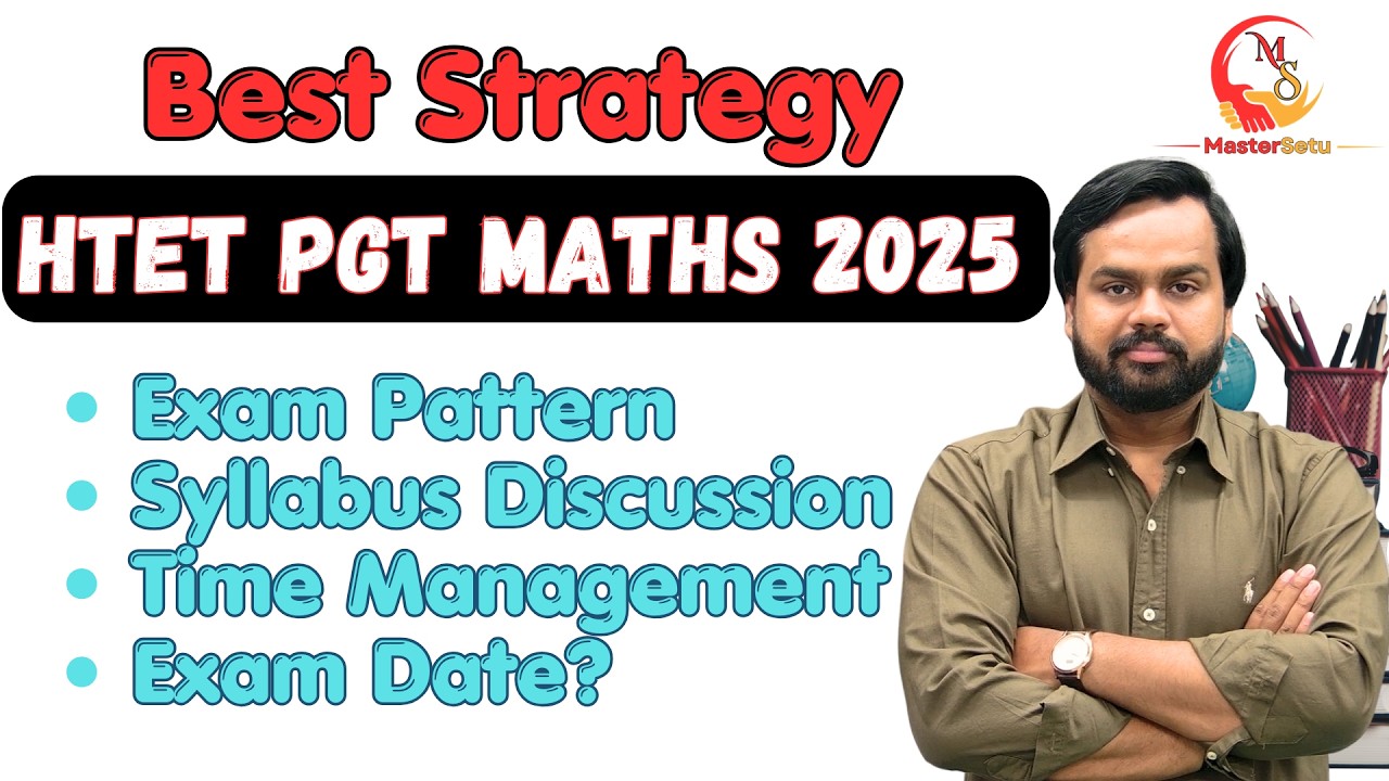 How to Qualify HTET PGT Maths 2025 | Best Strategy For HTET PGT Maths 2025 by MasterSetu