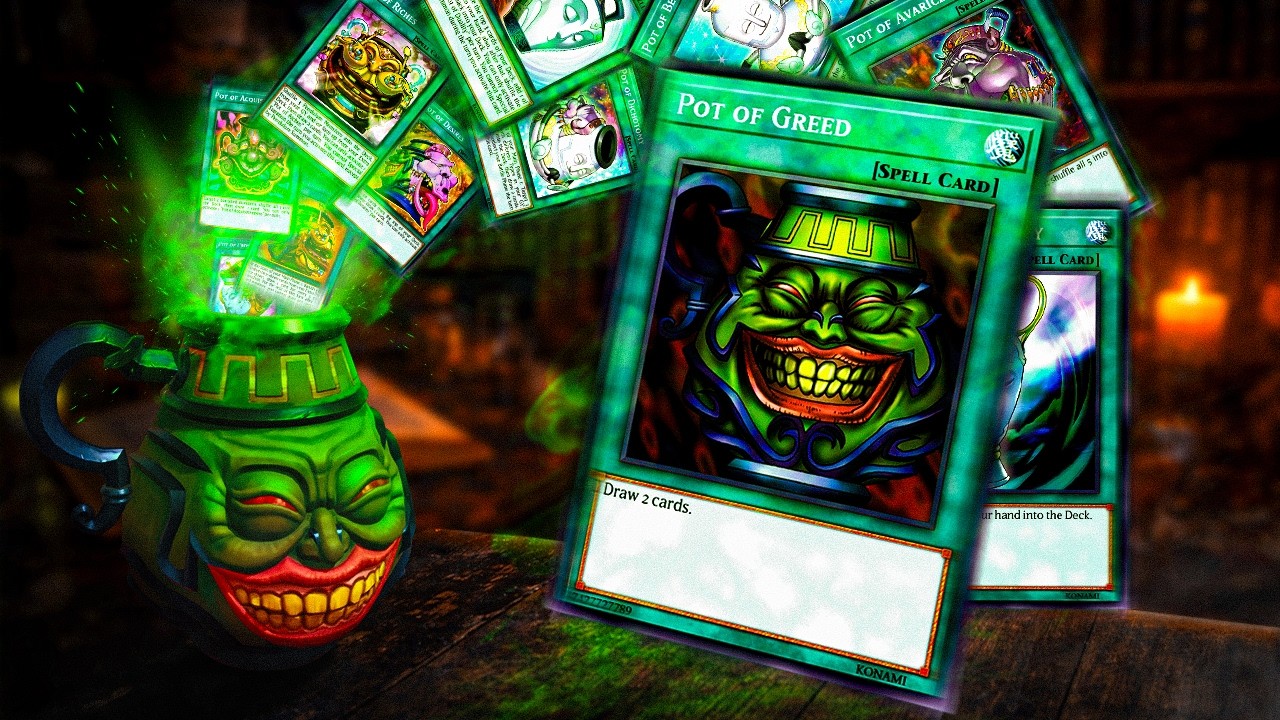 A Brief Look at Every Yu-Gi-Oh Pot of Greed Card
