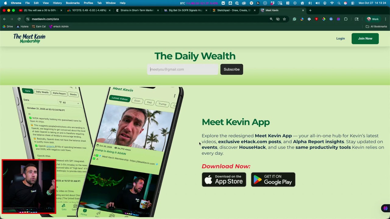 SKYROCKETING STOCKS & Bitcoin | Meet Kevin Report 10-27-2025