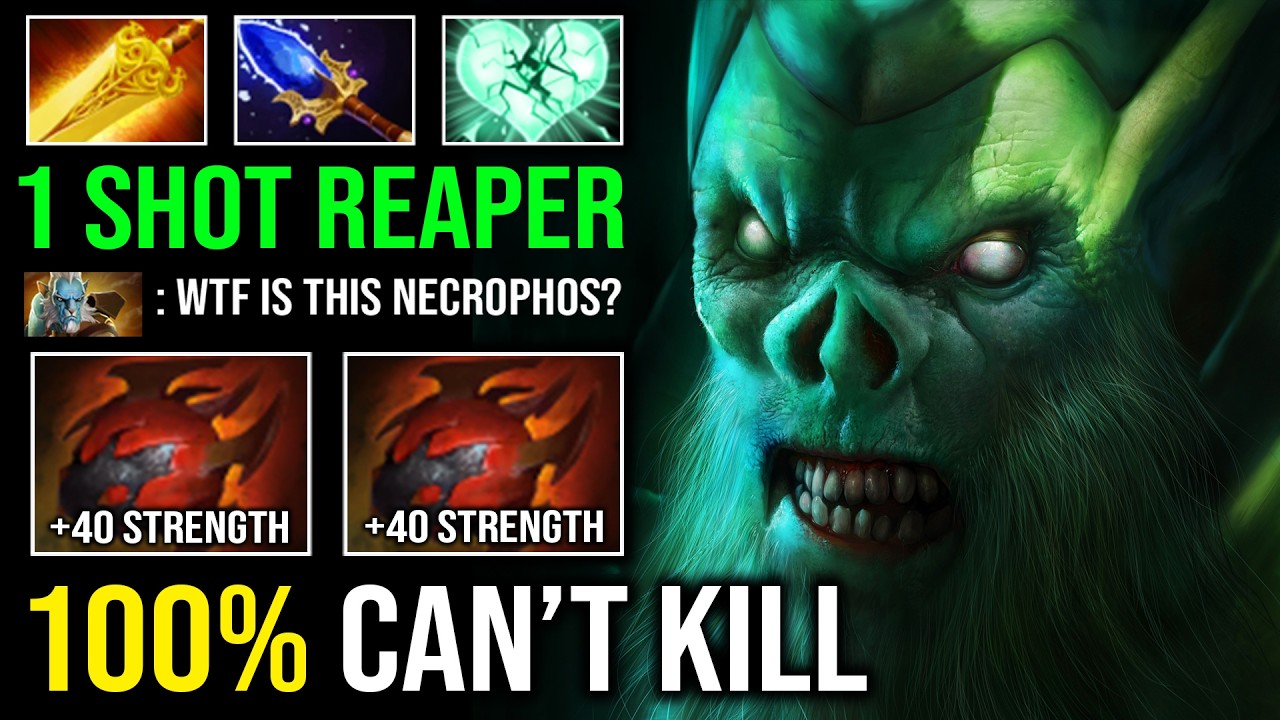 100% CAN'T KILL Double Heart of Tarrasque Unlimited HP Regen Max Aura Raid Boss Necrophos Dota 2