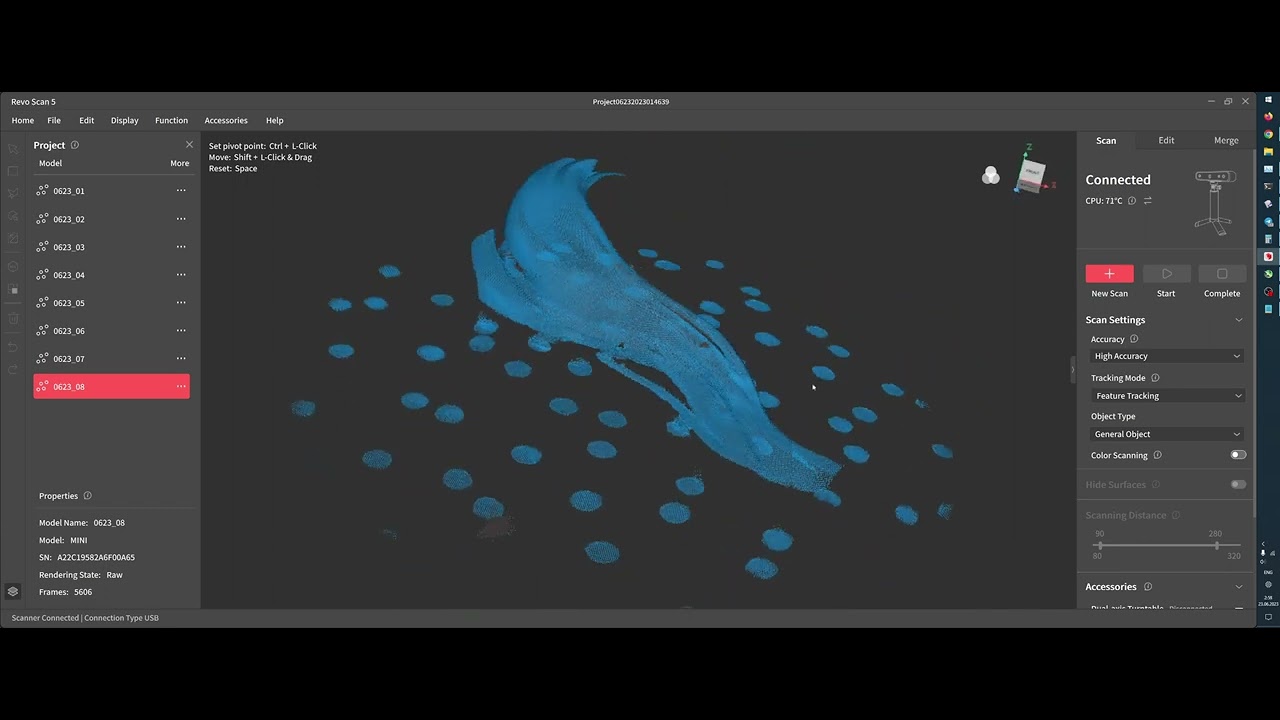 Revopoint Mini - Not working Marker tracking and Scanning experience.
