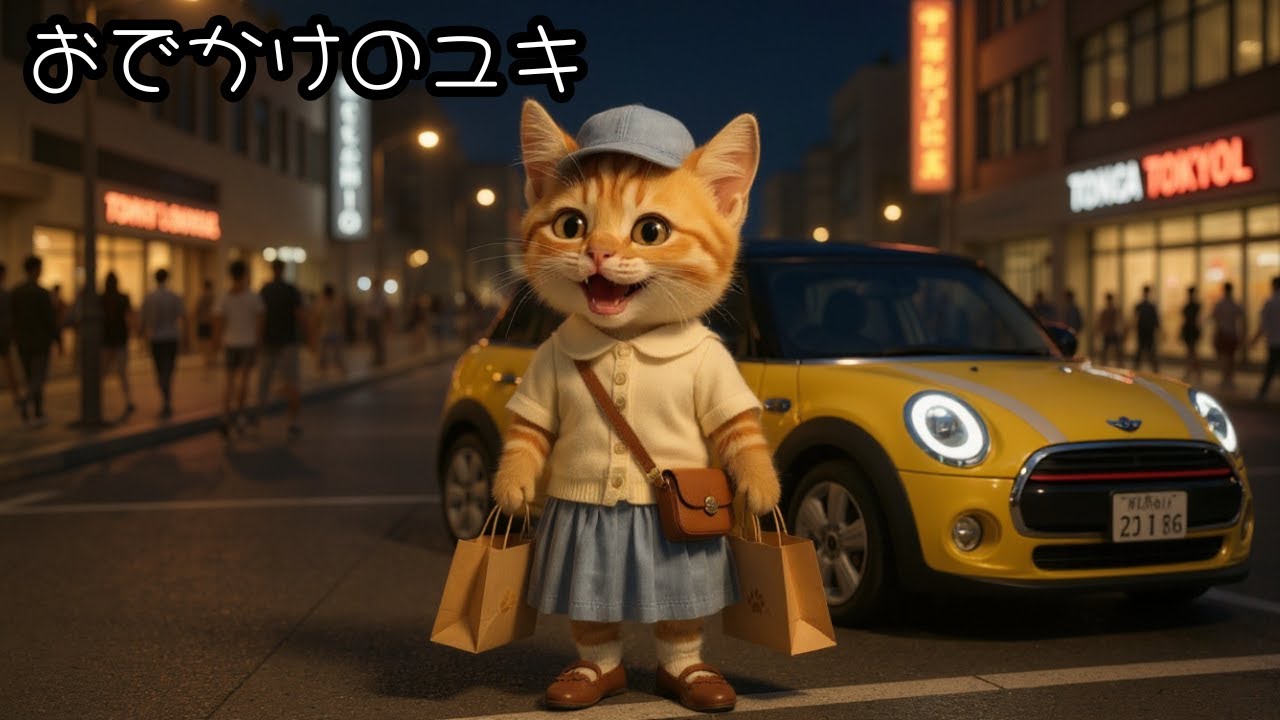 【社畜ねこのユキ】ショッピングモールでお買い物！ユキの可愛い一日密着🐱🛍️ | Yuki the Office Cat's Mall Shopping Adventure!