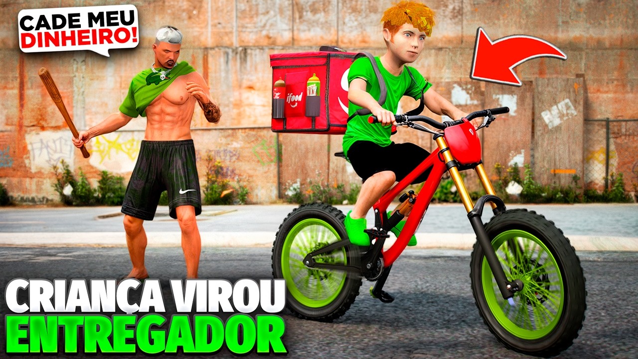 ALISSINHO VIROU IFOOD DE HUPI NAJA PRA AJUDAR O IRMÃO! VAI DAR CERTO?🍔😱 (GTA 5)