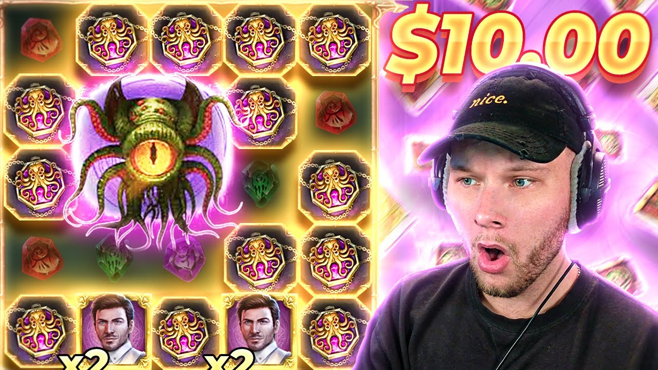 MY BIGGEST BET SIZE CTHULHU ON TOME OF MADNESS! (INSANE SESSION!) I LOVE THIS SLOT!!!