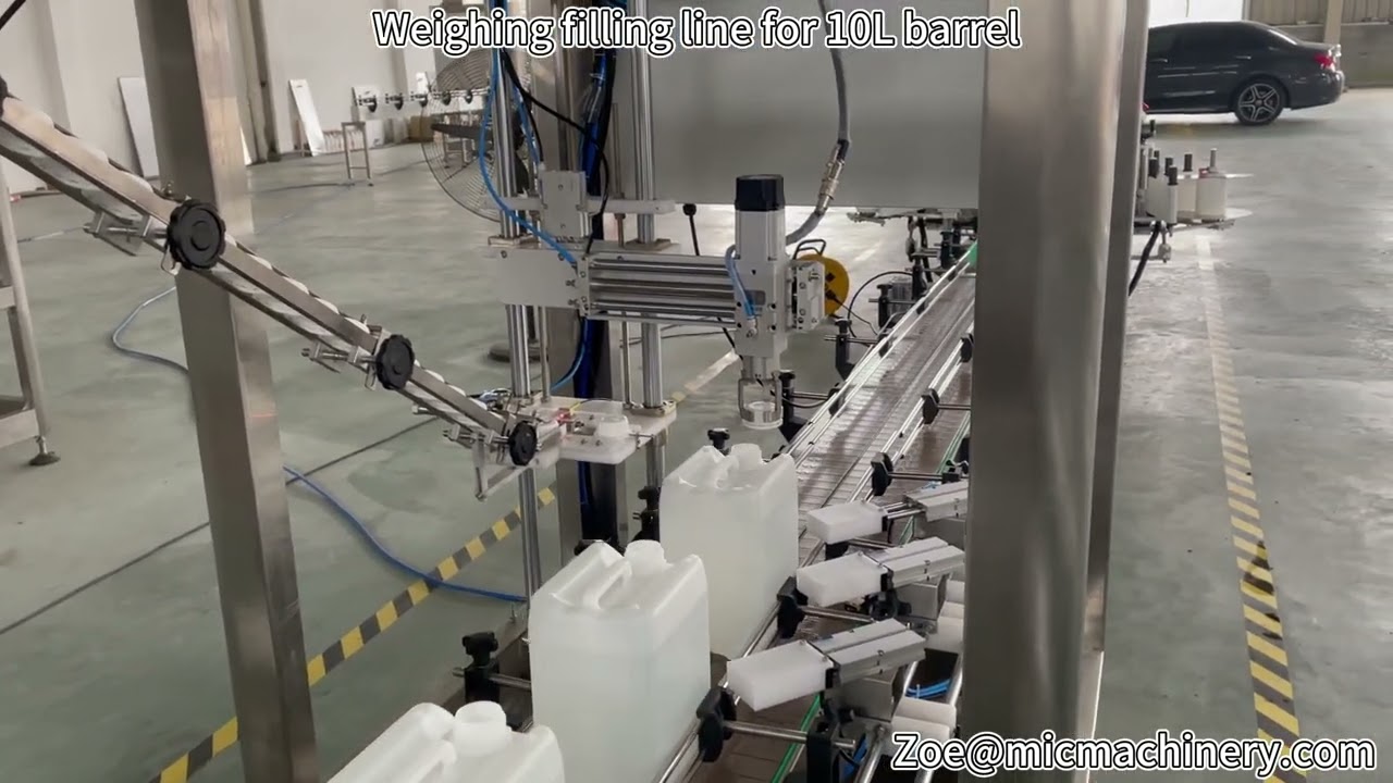 Weighing filling line for 10L barrel