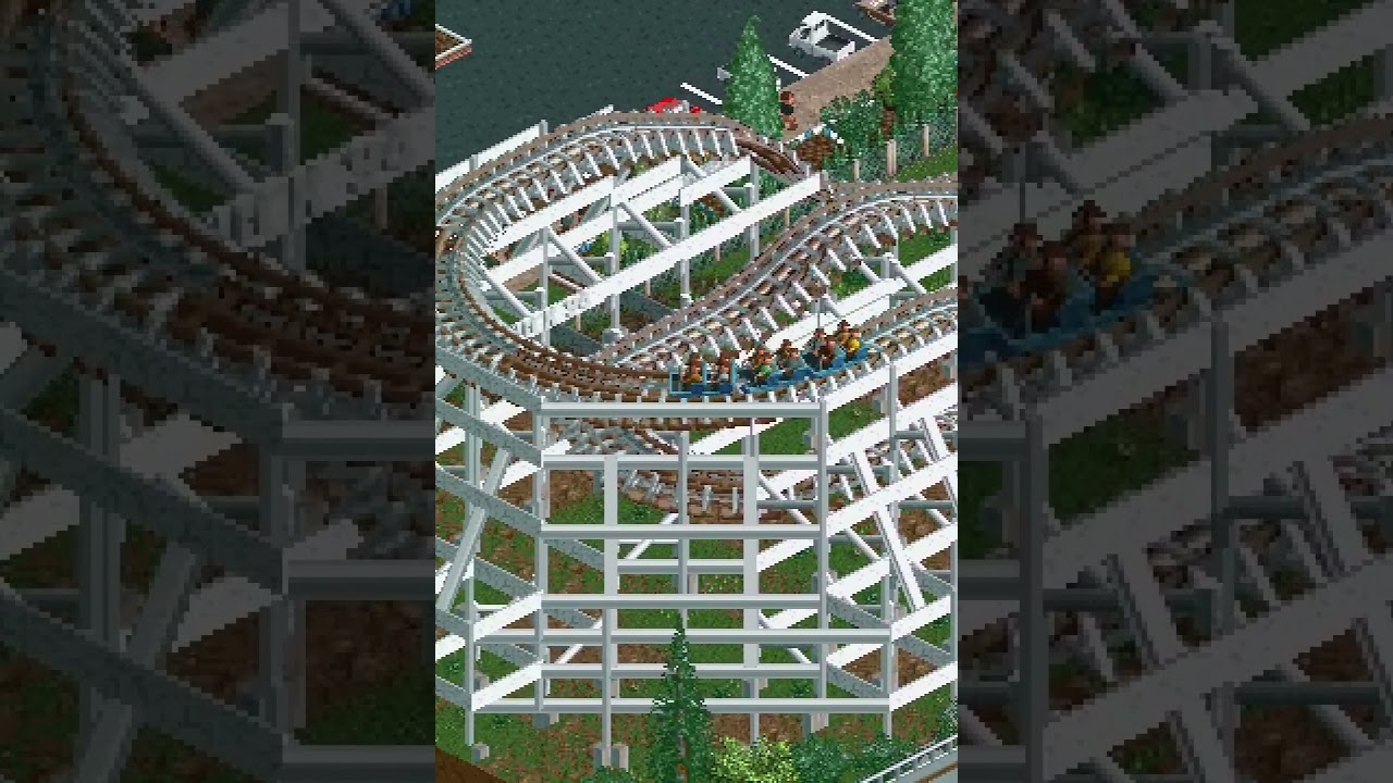 OpenRCT2 Side Friction Rollercoaster: White Cyclosa!