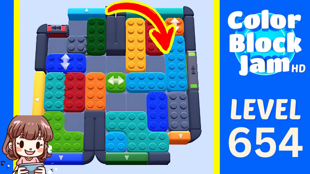 Color Block Jam Level 654 Solution Walkthrough