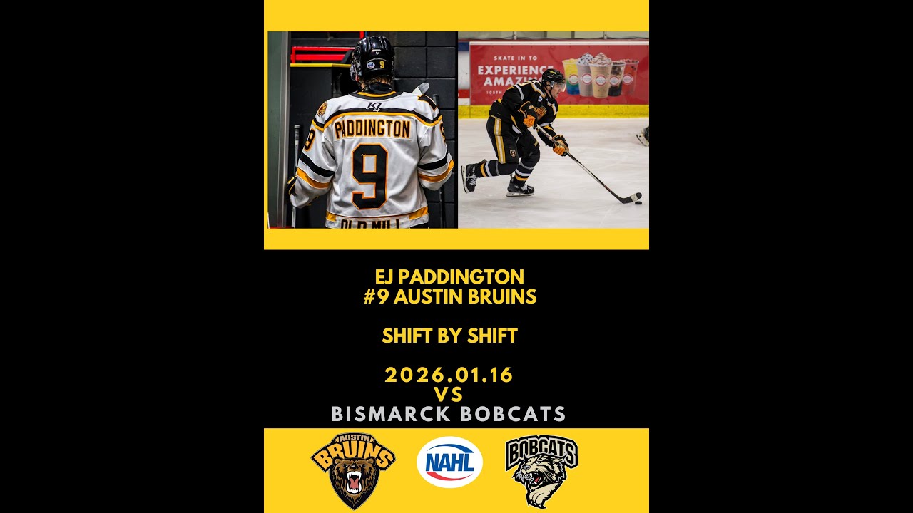 2026.01.16 EJ Paddington #9 - Austin Bruins - Shift by Shift vs Bismarck Bobcats