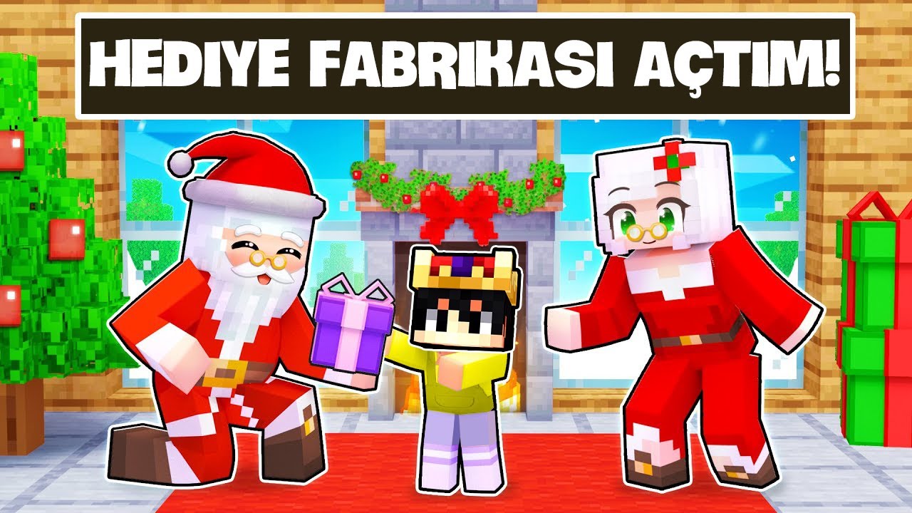 Minecraft'ta HEDİYE FARBRİKASI KURDUM!! [Yılbaşı Simulator]