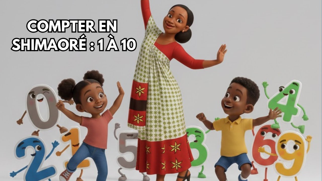 Apprendre les chiffres en Shimaoré mayotte (1 à 10) - Comptine mahoraise