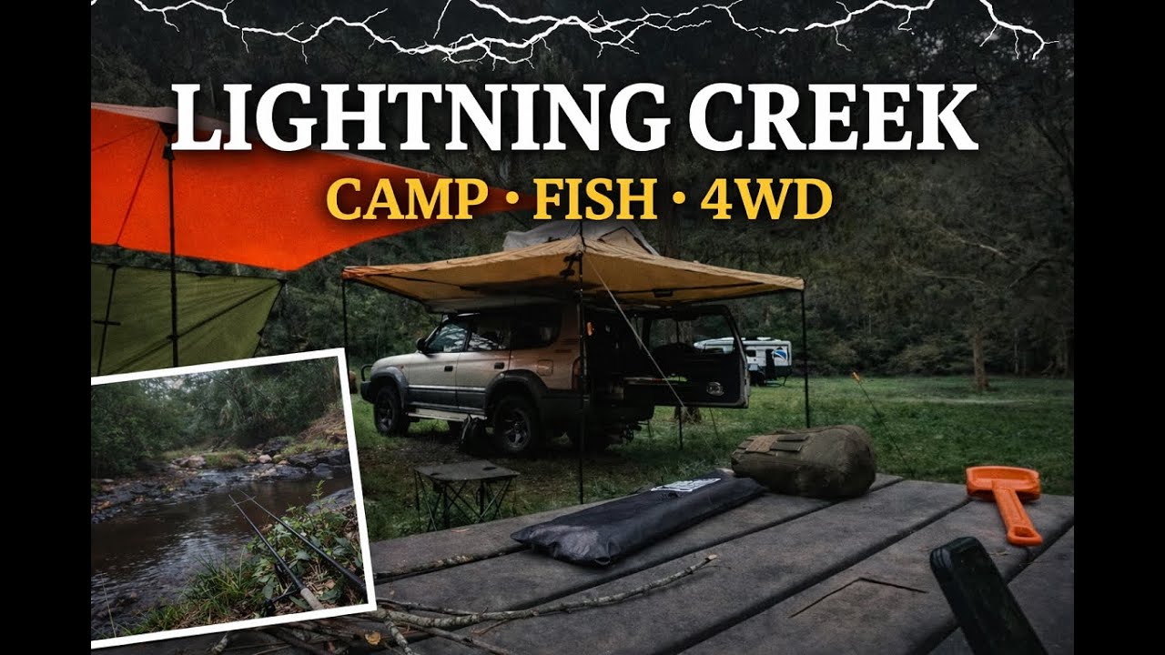 Fishing in the Rain at Lightning Creek (Mitta Mitta) | Rooftop Tent Camping