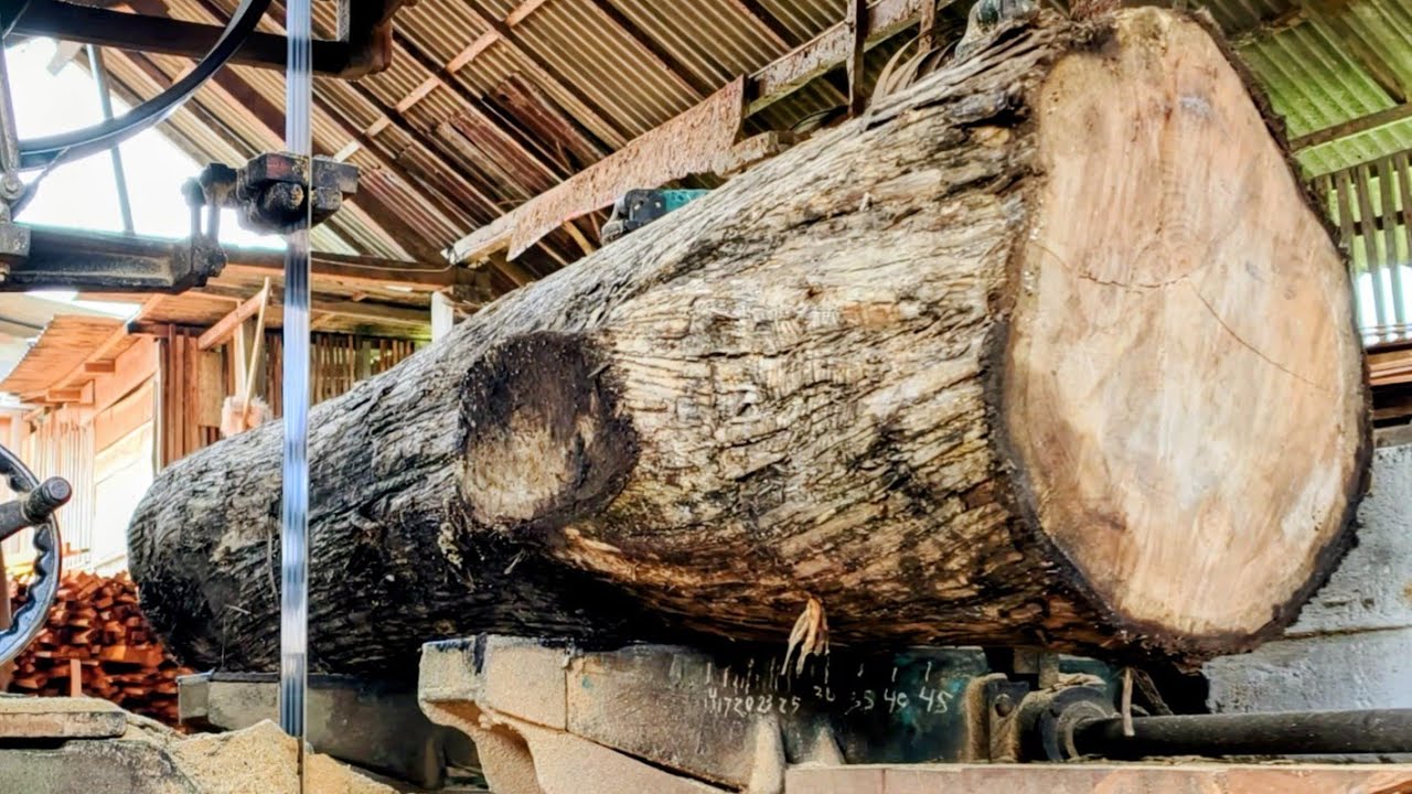 SUPER TEAK! THE PROCESS OF SPLITTING WOOD FOR FISHING BOATS