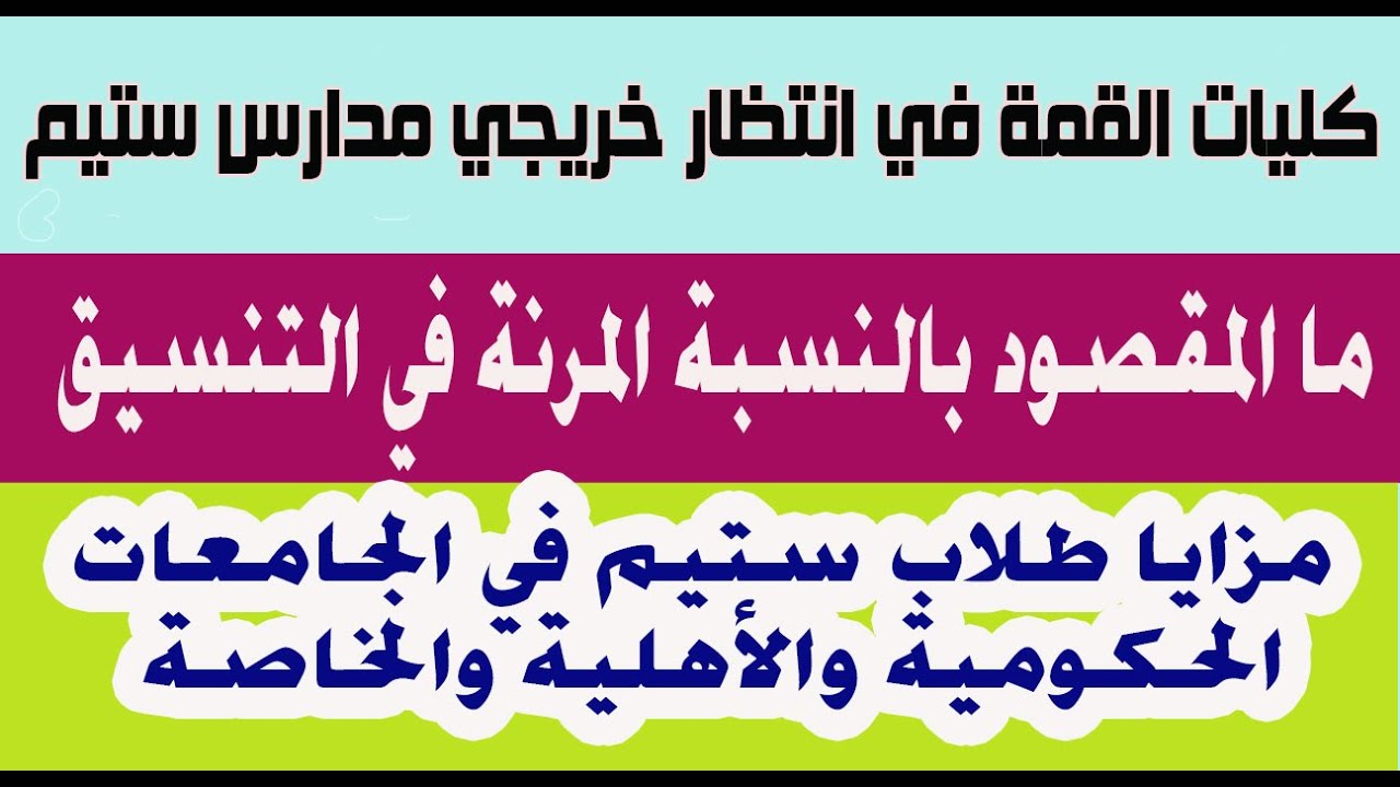 بداية تنسيق الجامعات لخريجي ستيم Stem ونسبة مرنة ومنح دراسية ومميزات رائعة في انتظارهم